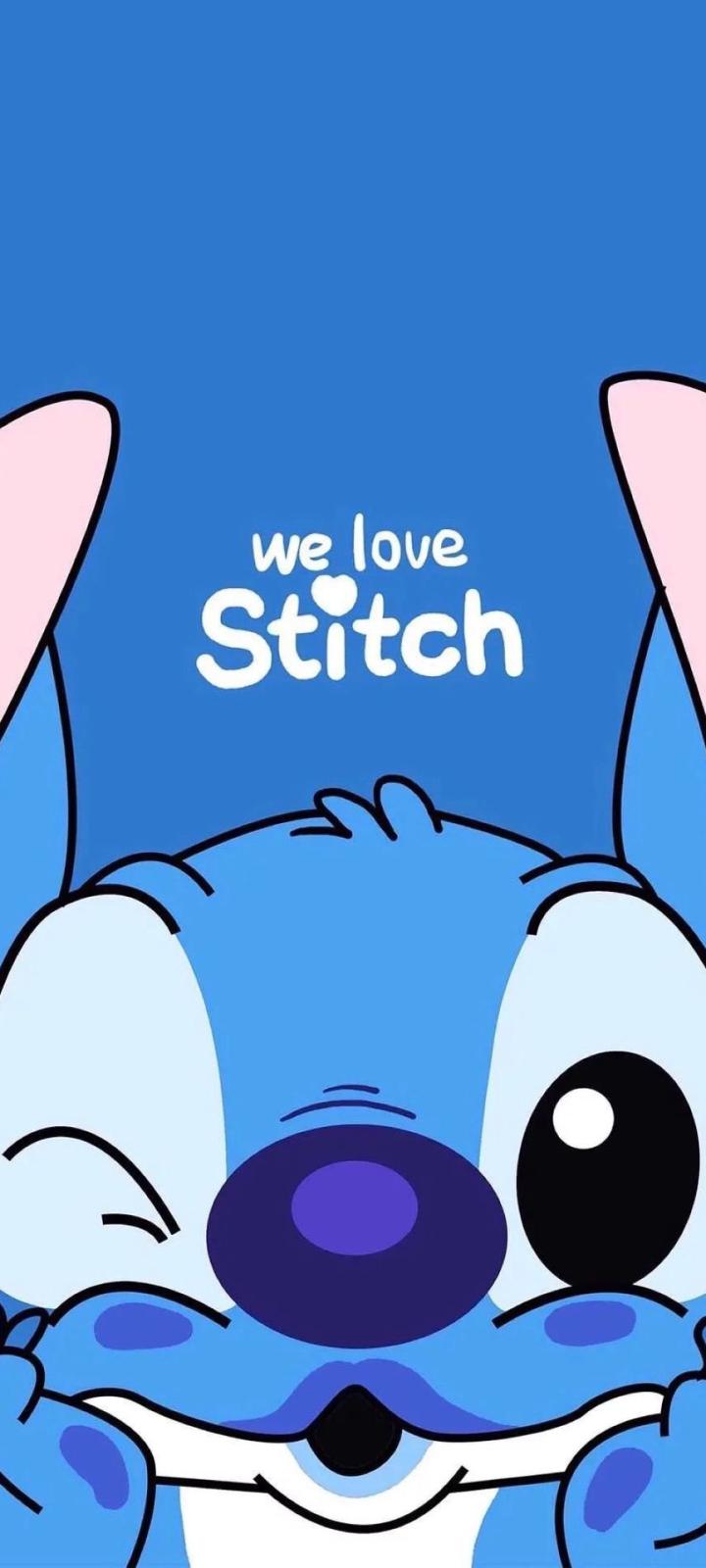 cute stitch we love you blue hd