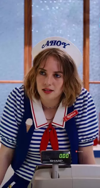 Robin maya hawke blue dress stranger things