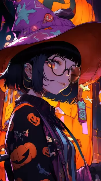 halloween anime hd wallpaper