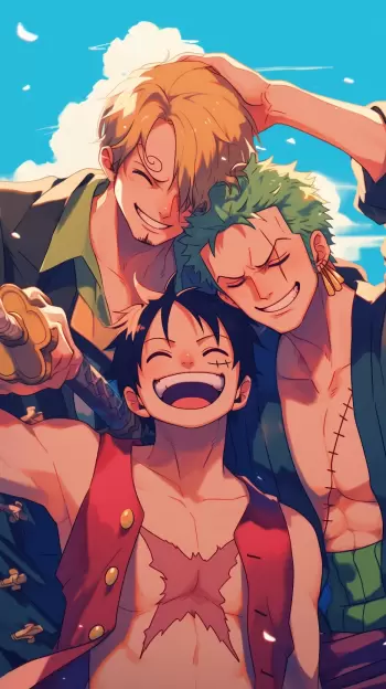 luffy sanji zoro one piece anime 